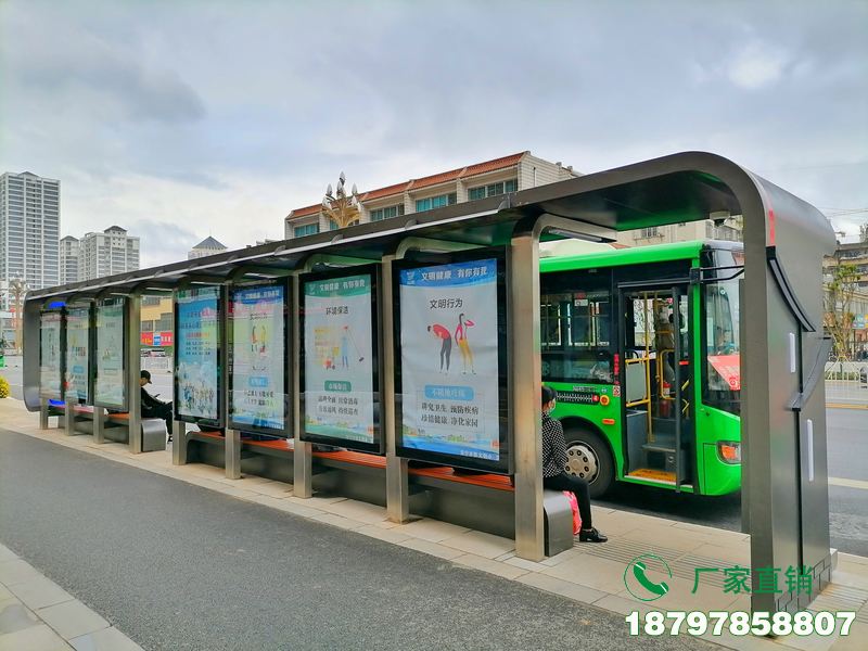 长治县新型环保公交车候车亭