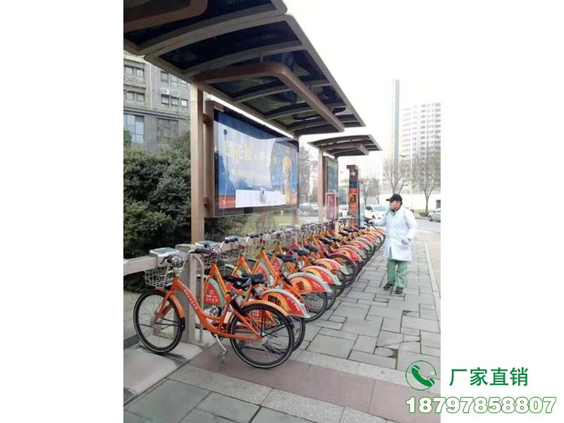 运城公交站点共享自行车棚